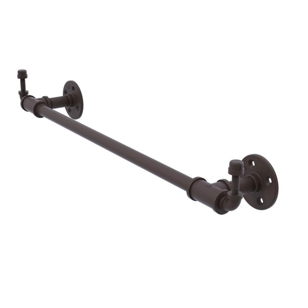 Pipeline Collection 24 Inch Towel Bar with Integrated Hooks
