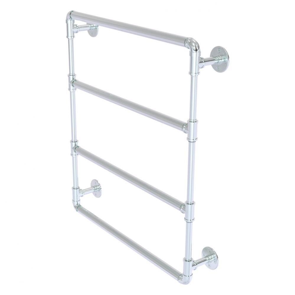 Pipeline Collection 30 Inch Wall Mounted Ladder Towel Bar - Polished Chrome