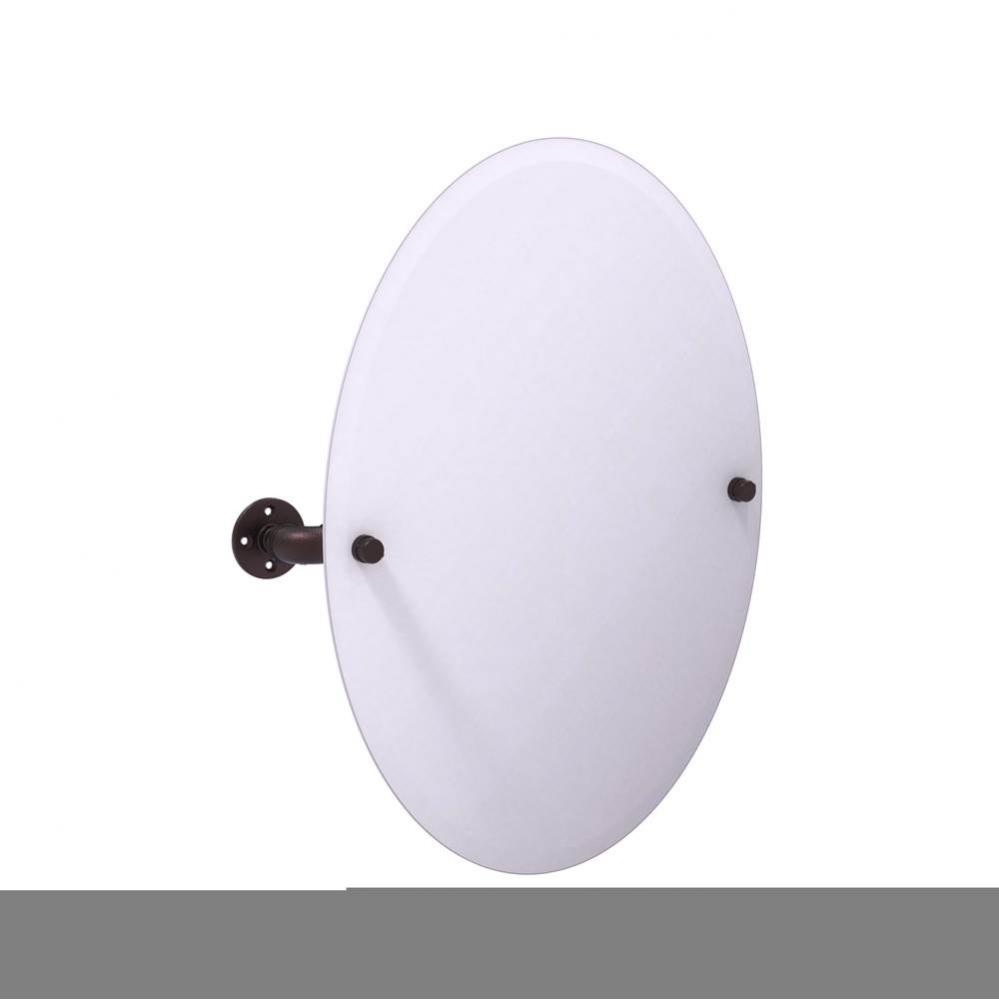 Pipeline Collection Frameless Oval Wall Mounted Tilt Mirror