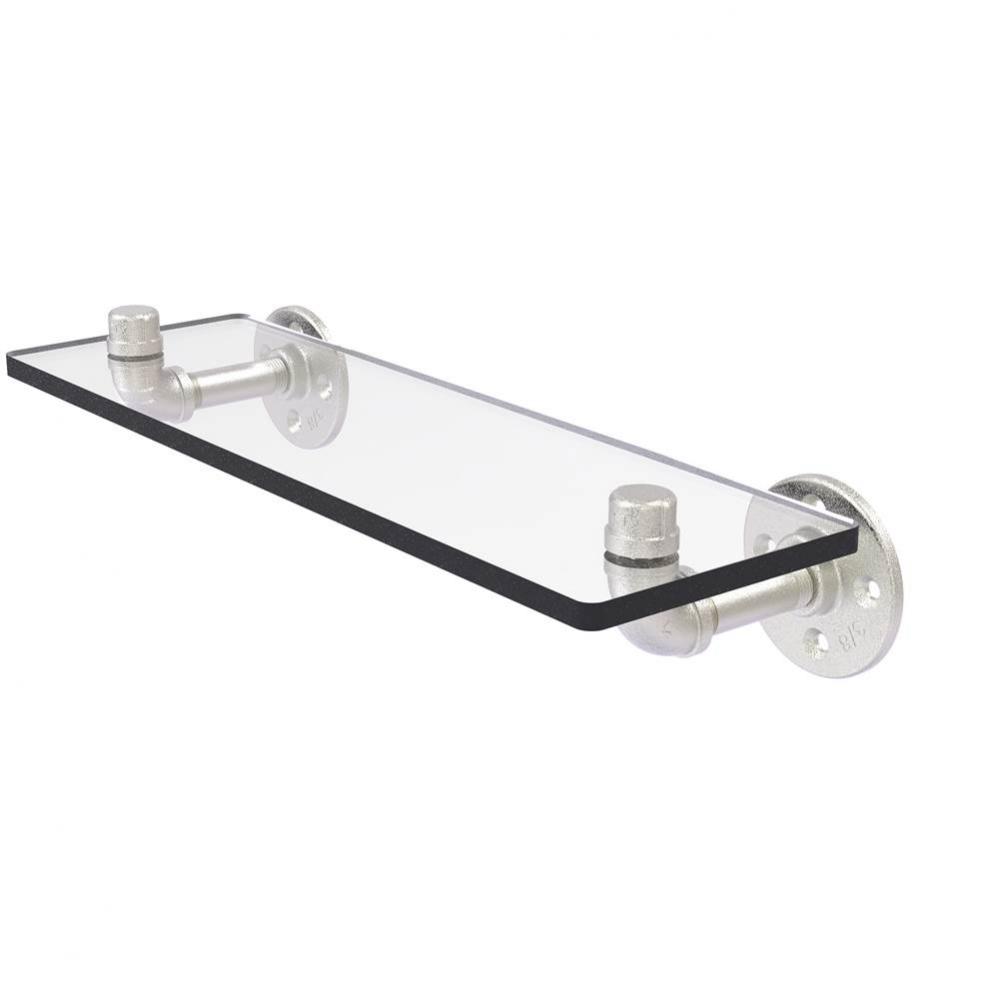 Pipeline Collection 16 Inch Glass Shelf
