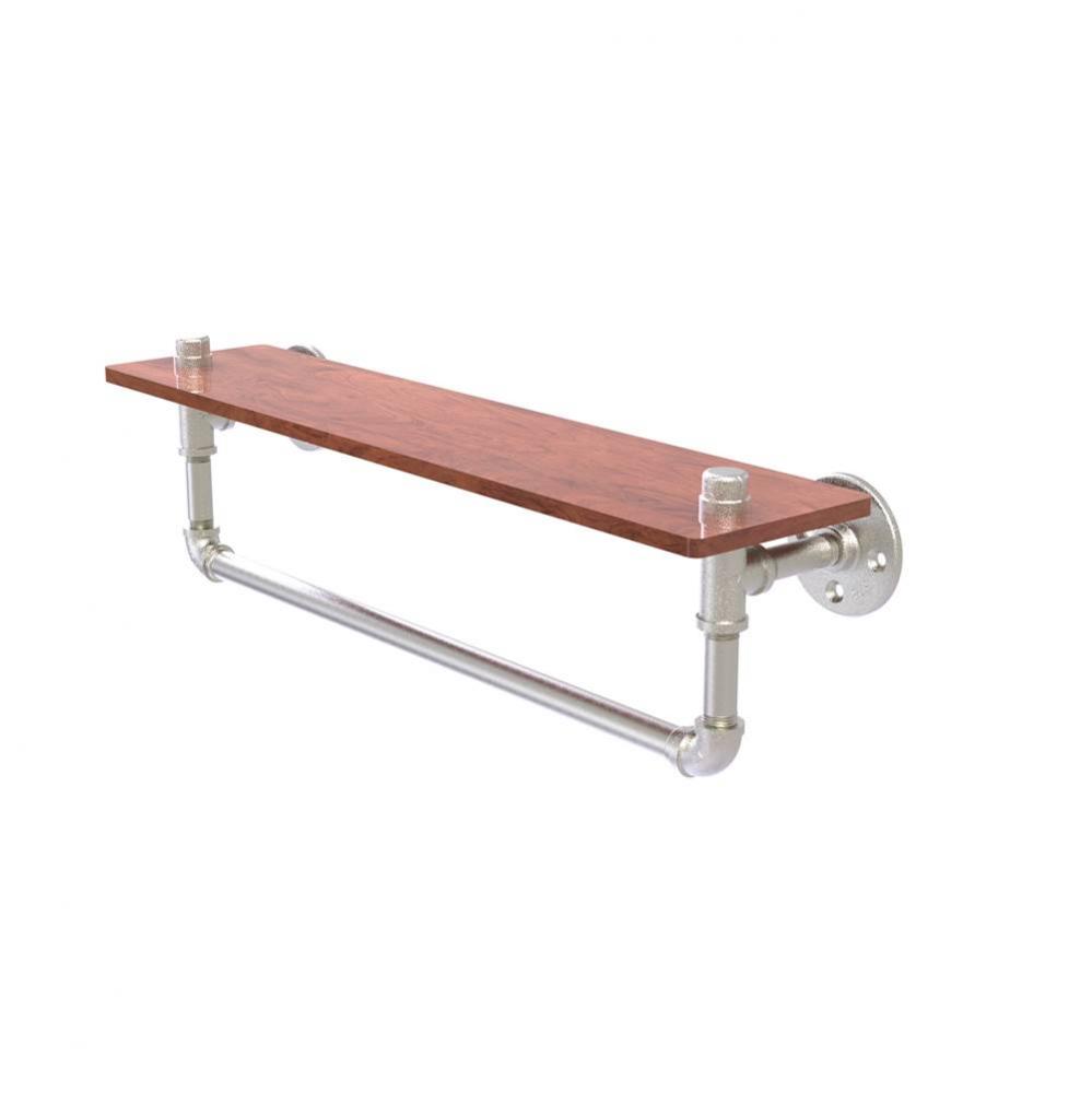 Pipeline Collection 22 Inch Ironwood Shelf with Towel Bar