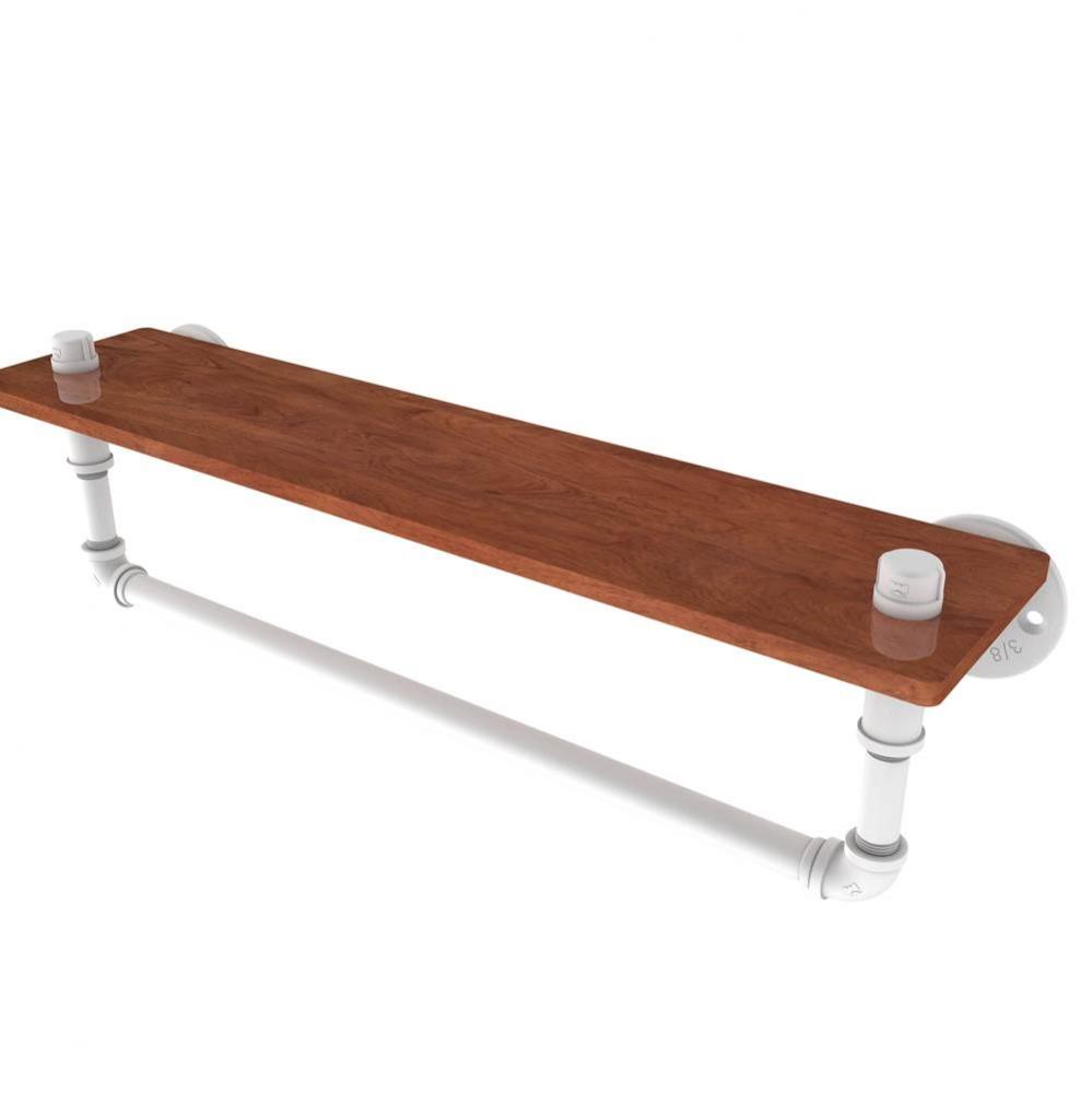 Pipeline Collection 22 Inch Ironwood Shelf with Towel Bar