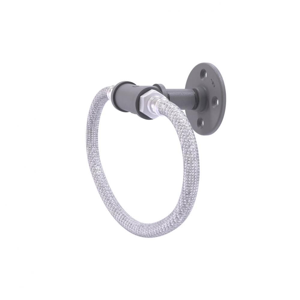 Pipeline Collection Towel Ring with Stainless Steel Braided Ring