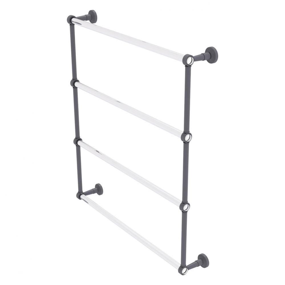 Pacific Beach Collection 4 Tier 30 Inch Ladder Towel Bar - Matte Gray