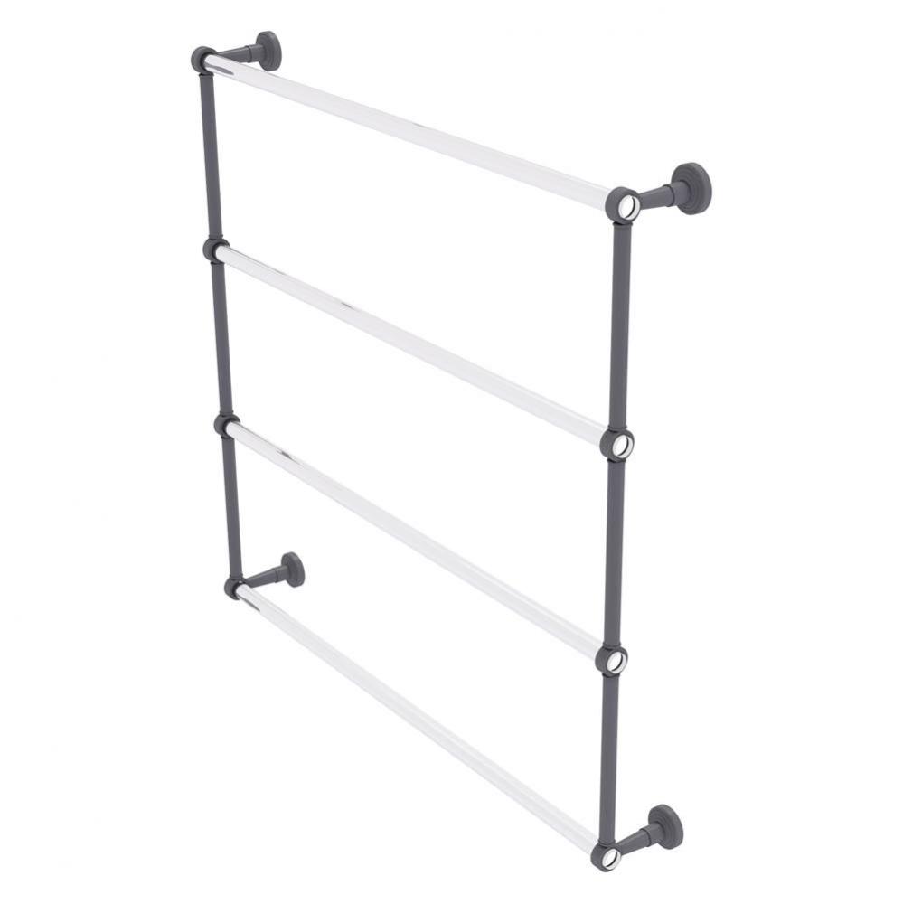 Pacific Beach Collection 4 Tier 36 Inch Ladder Towel Bar - Matte Gray