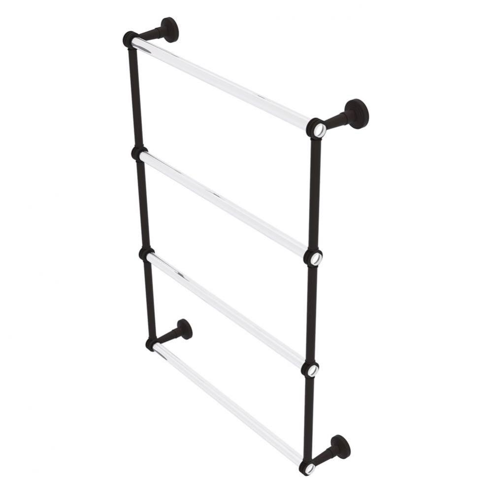 Pacific Beach Collection 4 Tier 24 Inch Ladder Towel Bar with Dotted Accents - Oil Rubbed Bronze