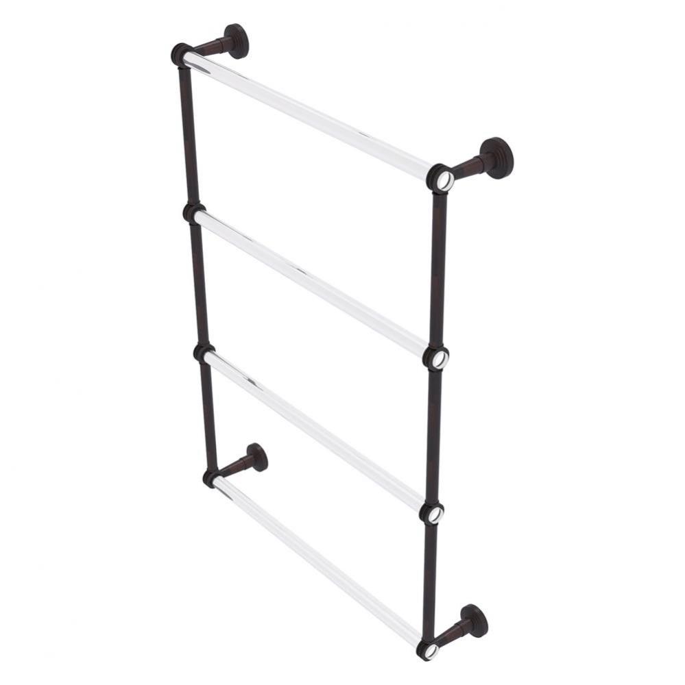 Pacific Beach Collection 4 Tier 24 Inch Ladder Towel Bar with Dotted Accents - Venetian Bronze