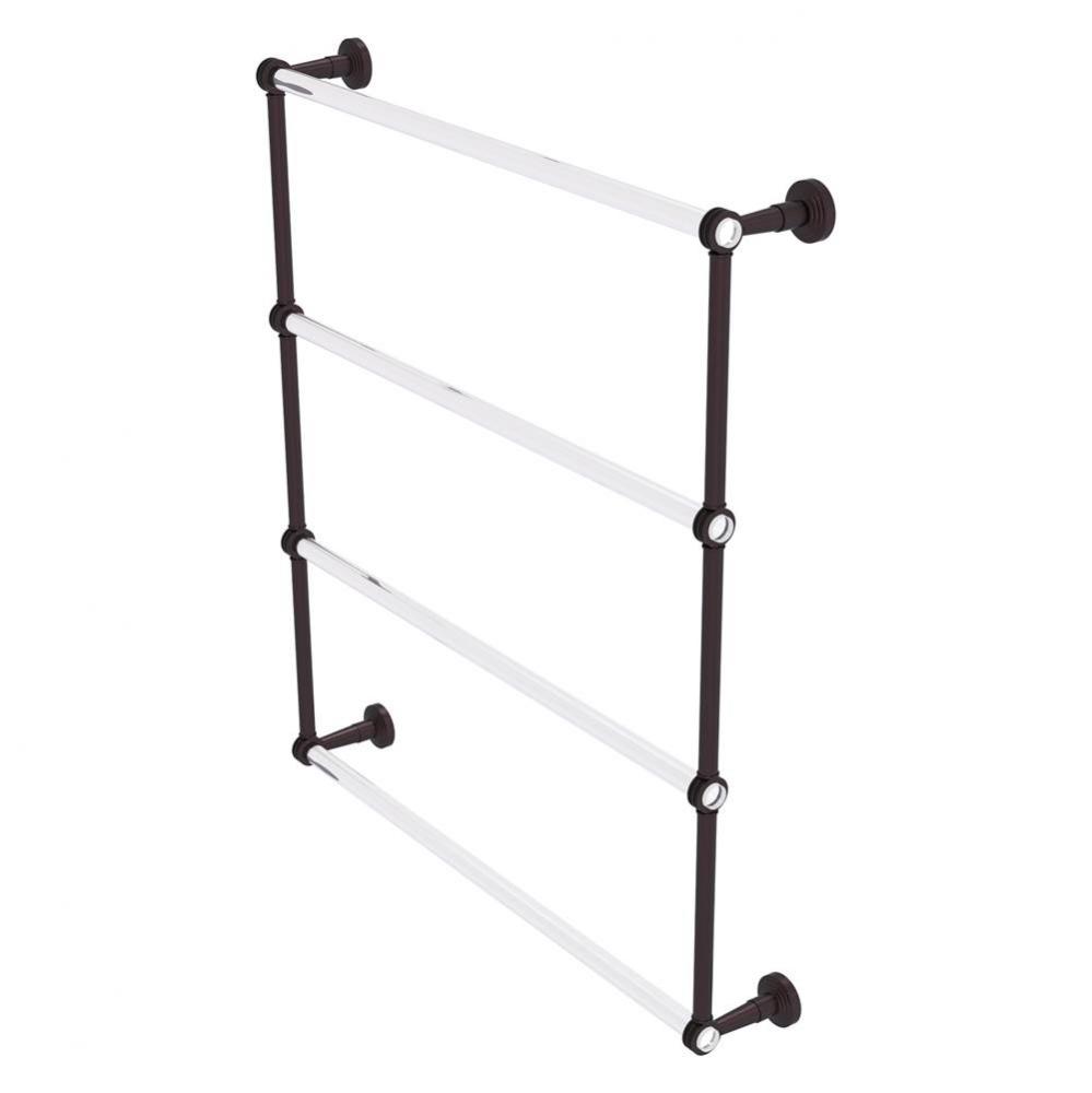 Pacific Beach Collection 4 Tier 30 Inch Ladder Towel Bar with Dotted Accents - Antique Bronze