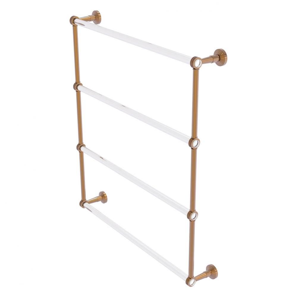 Pacific Beach Collection 4 Tier 30 Inch Ladder Towel Bar with Dotted Accents - Brushed Bronze