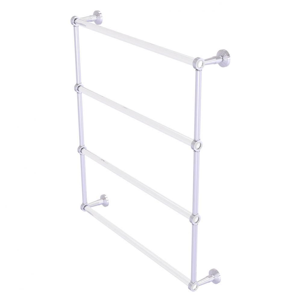Pacific Beach Collection 4 Tier 30 Inch Ladder Towel Bar with Dotted Accents - Satin Chrome