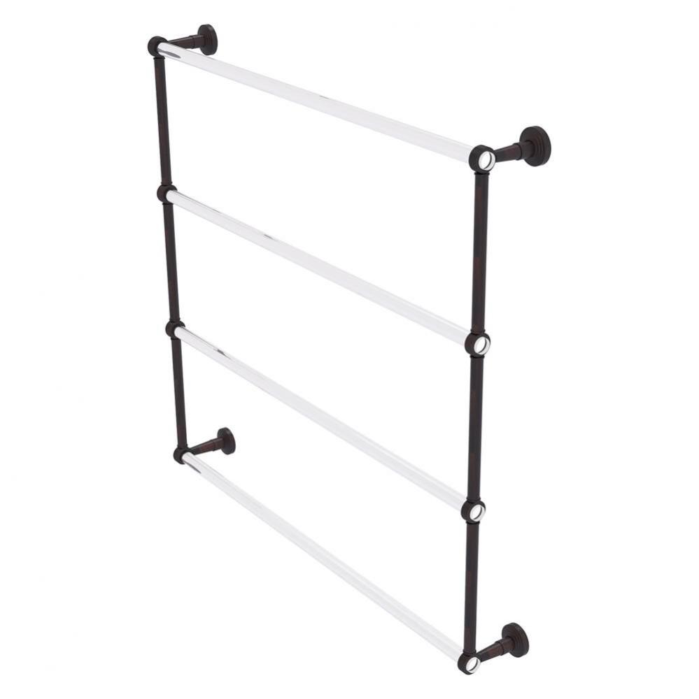 Pacific Beach Collection 4 Tier 36 Inch Ladder Towel Bar with Grooved Accents - Venetian Bronze