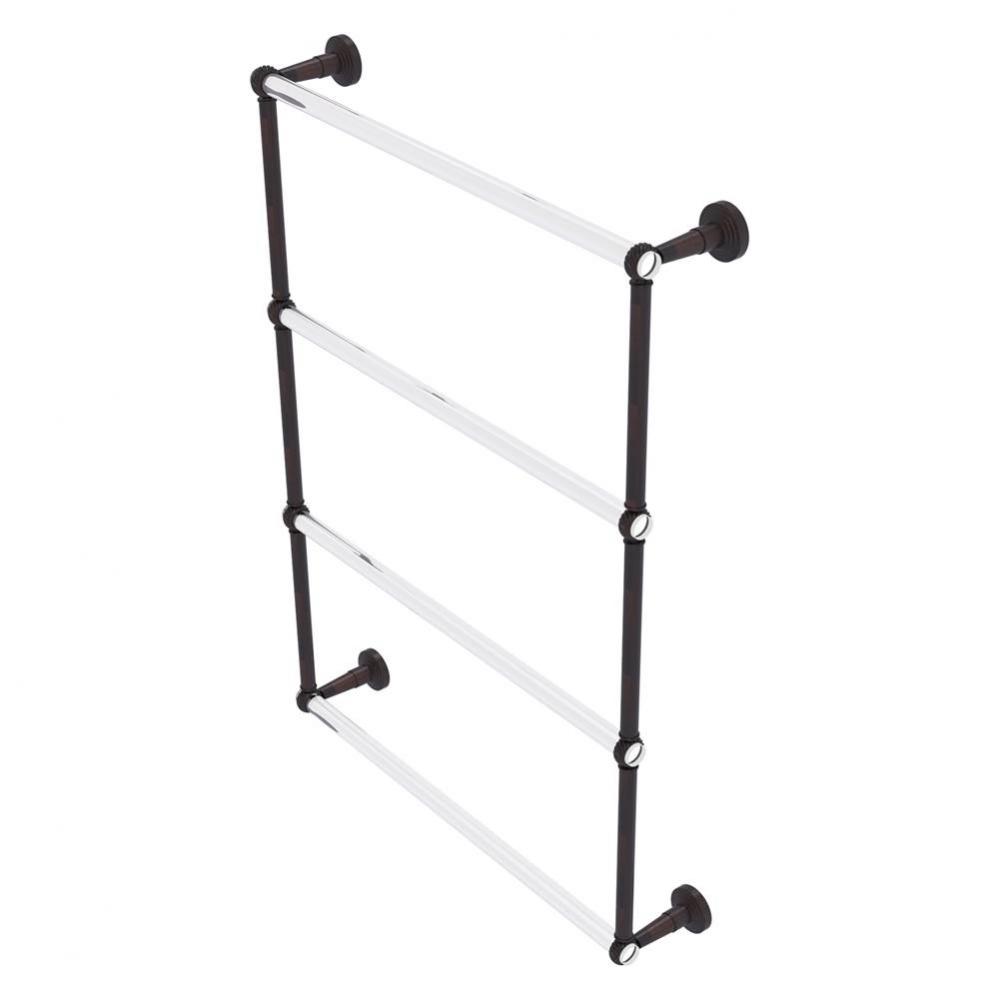 Pacific Beach Collection 4 Tier 24 Inch Ladder Towel Bar with Twisted Accents - Venetian Bronze