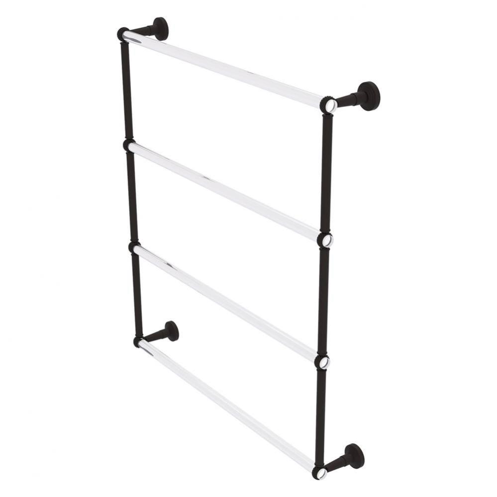 Pacific Beach Collection 4 Tier 30 Inch Ladder Towel Bar with Twisted Accents - Oil Rubbed Bronze
