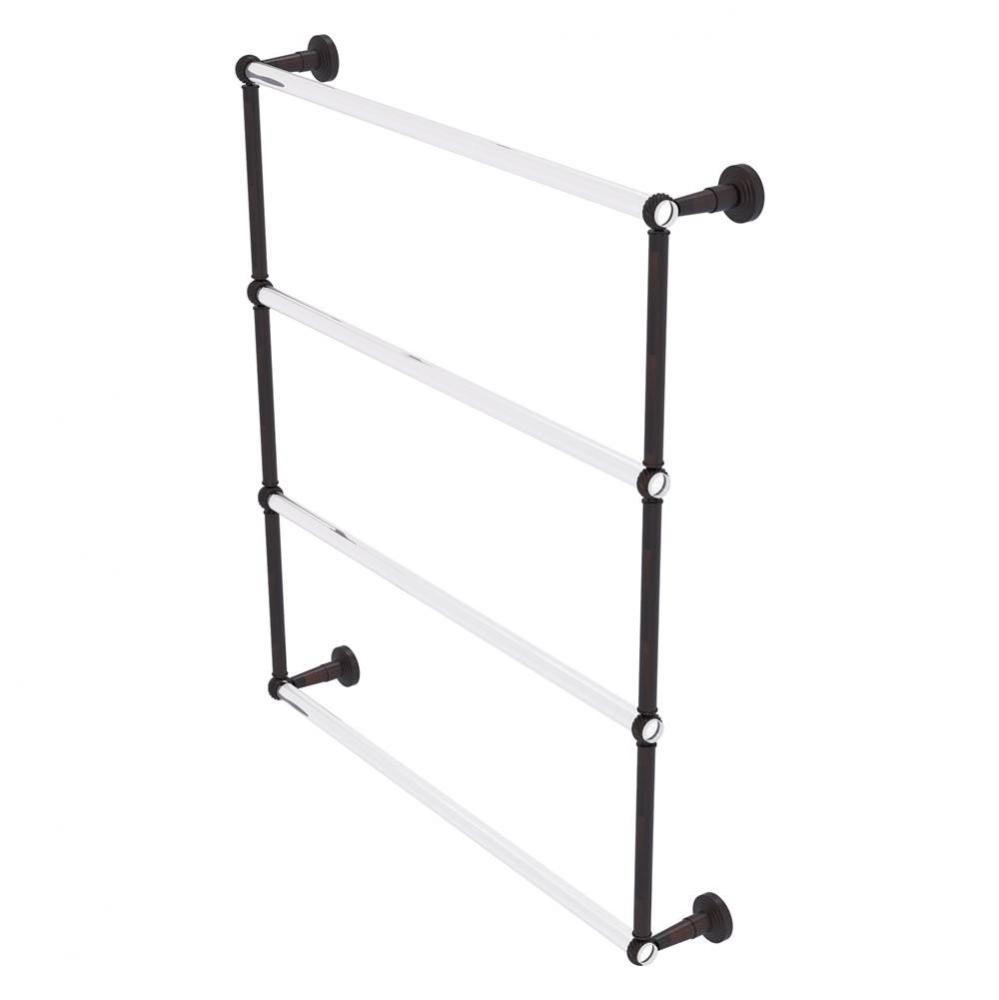 Pacific Beach Collection 4 Tier 30 Inch Ladder Towel Bar with Twisted Accents - Venetian Bronze