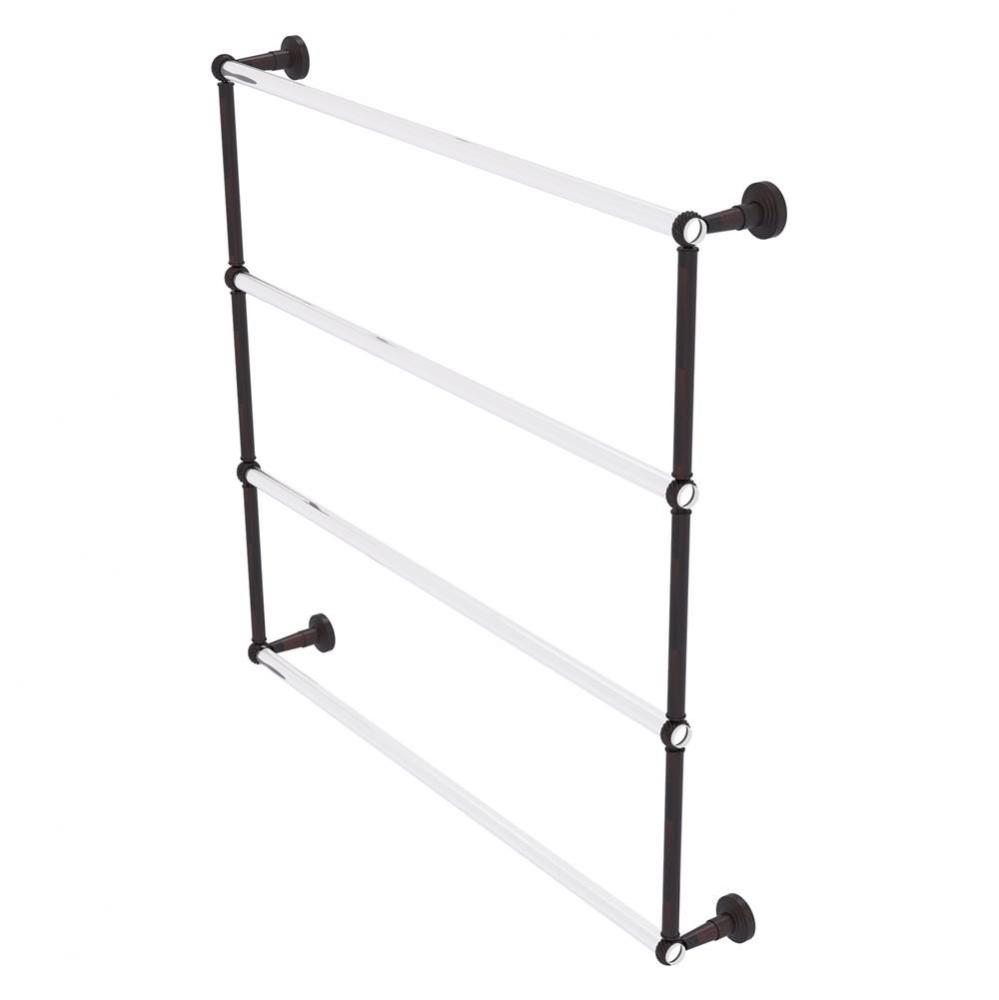 Pacific Beach Collection 4 Tier 36 Inch Ladder Towel Bar with Twisted Accents - Venetian Bronze