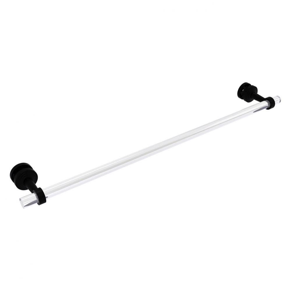 Pacific Beach Collection 30 Inch Shower Door Towel Bar - Matte Black