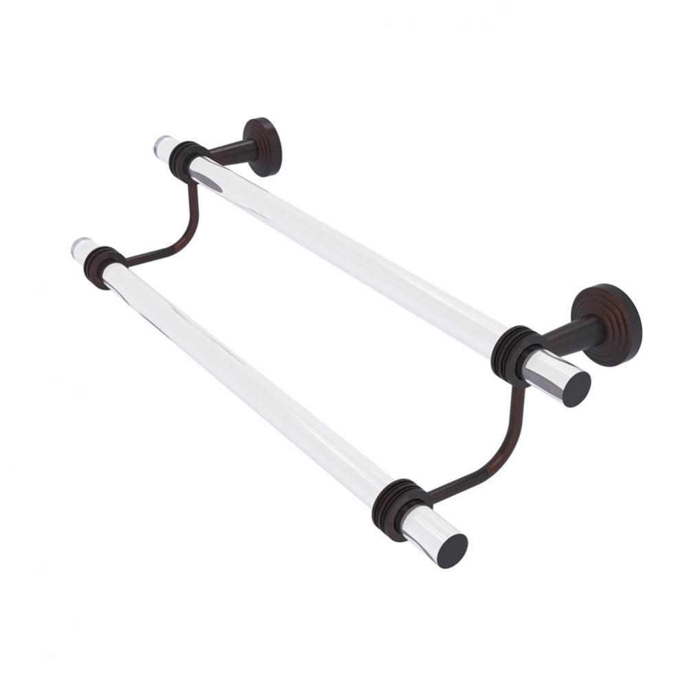 Pacific Beach Collection 24 Inch Double Towel Bar with Dotted Accents