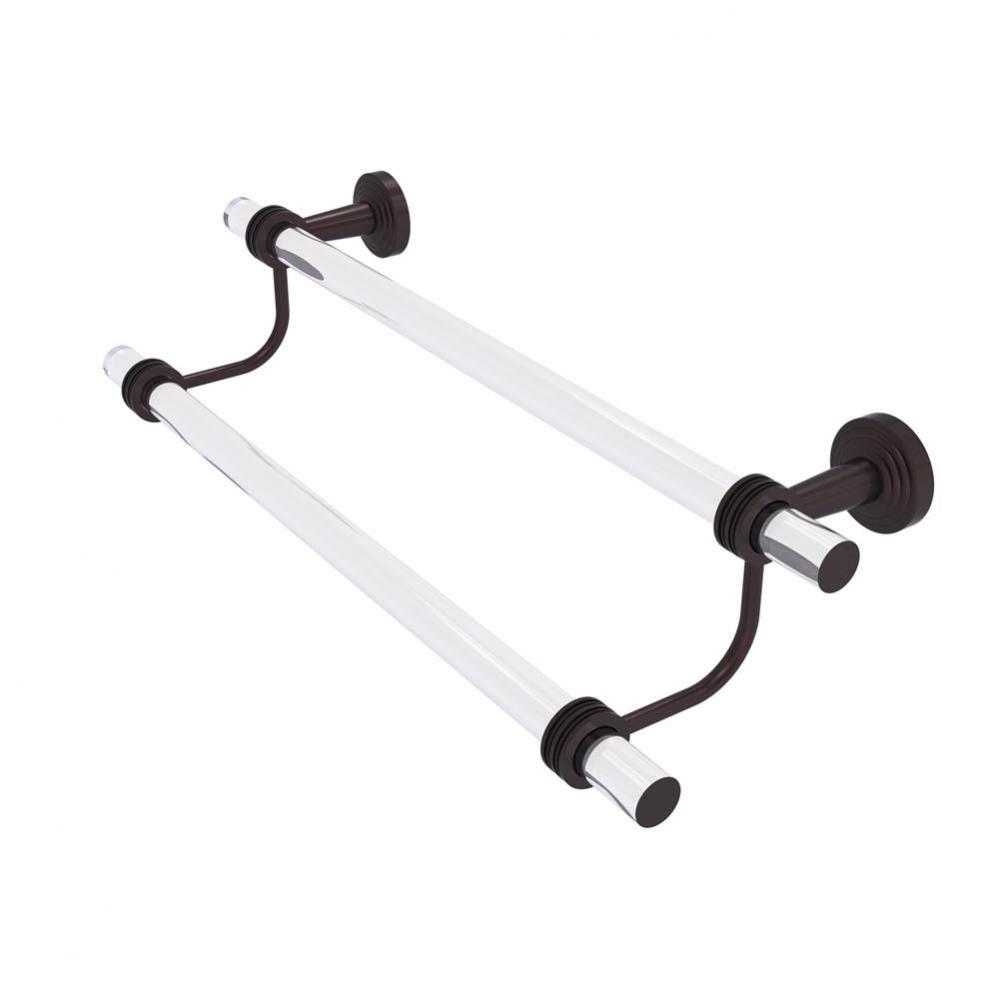 Pacific Beach Collection 30 Inch Double Towel Bar with Dotted Accents