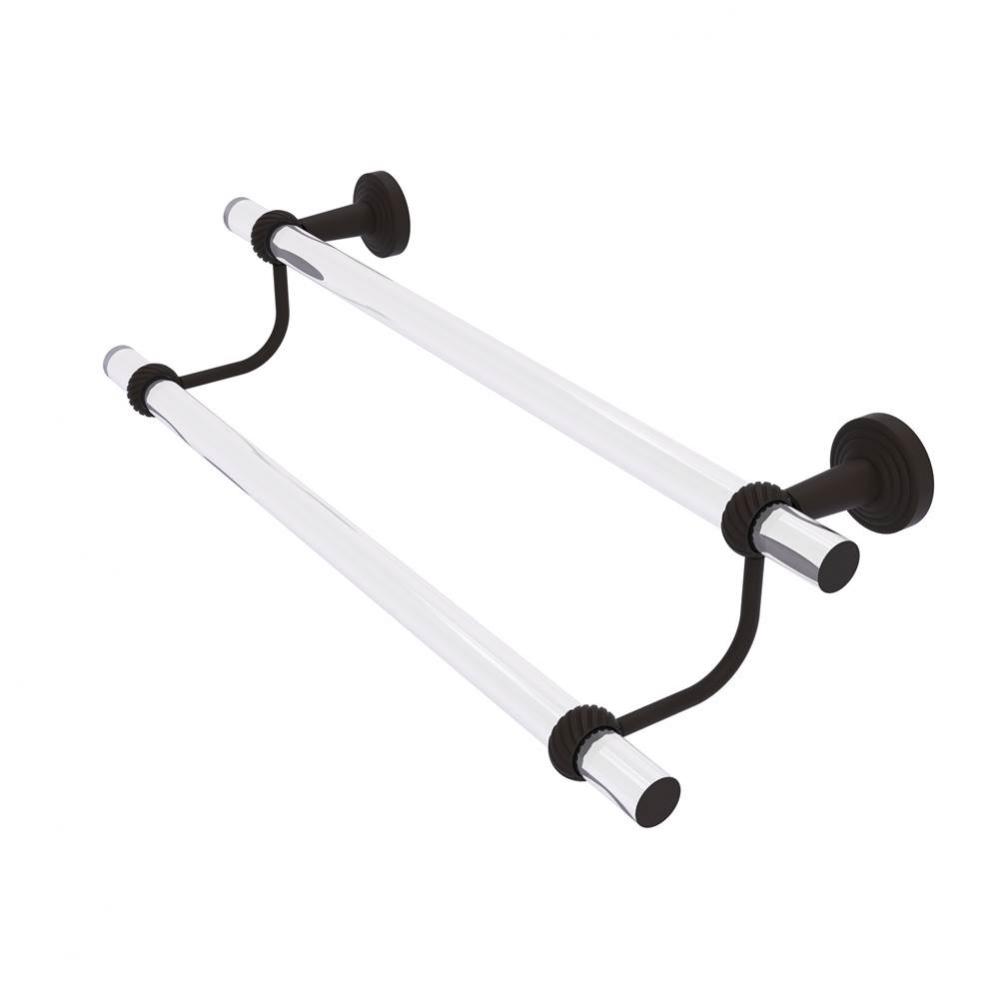 Pacific Beach Collection 18 Inch Double Towel Bar with Twisted Accents