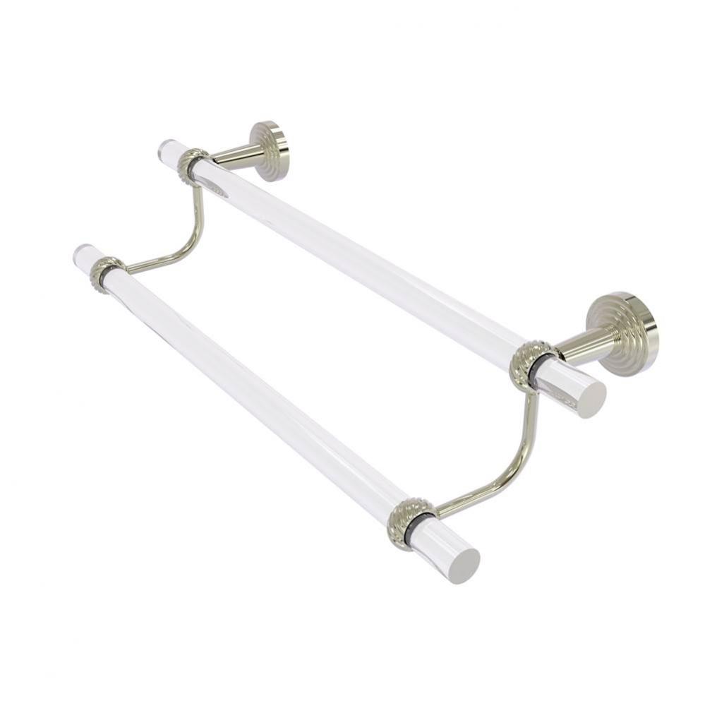 Pacific Beach Collection 24 Inch Double Towel Bar with Twisted Accents