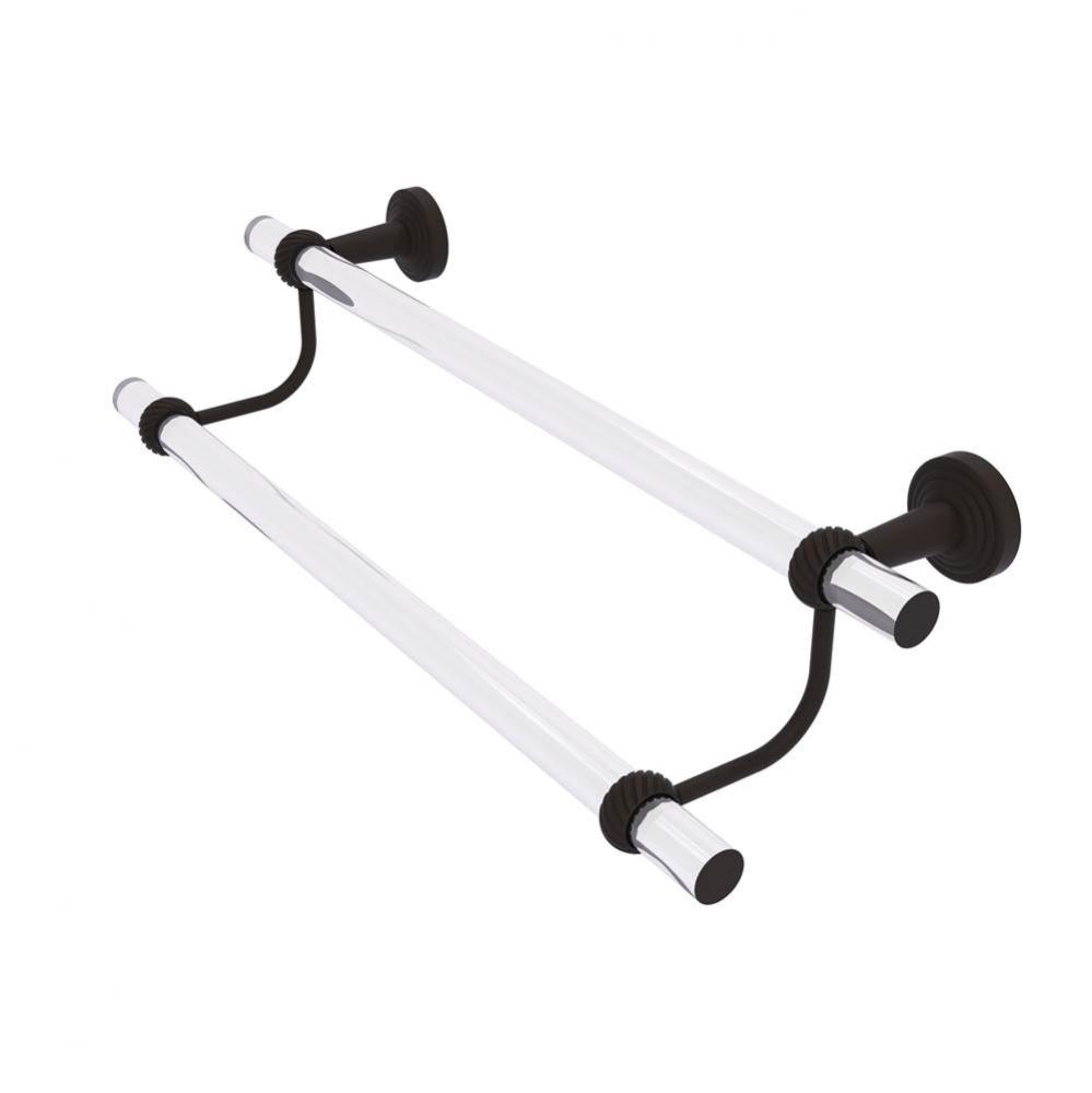 Pacific Beach Collection 30 Inch Double Towel Bar with Twisted Accents