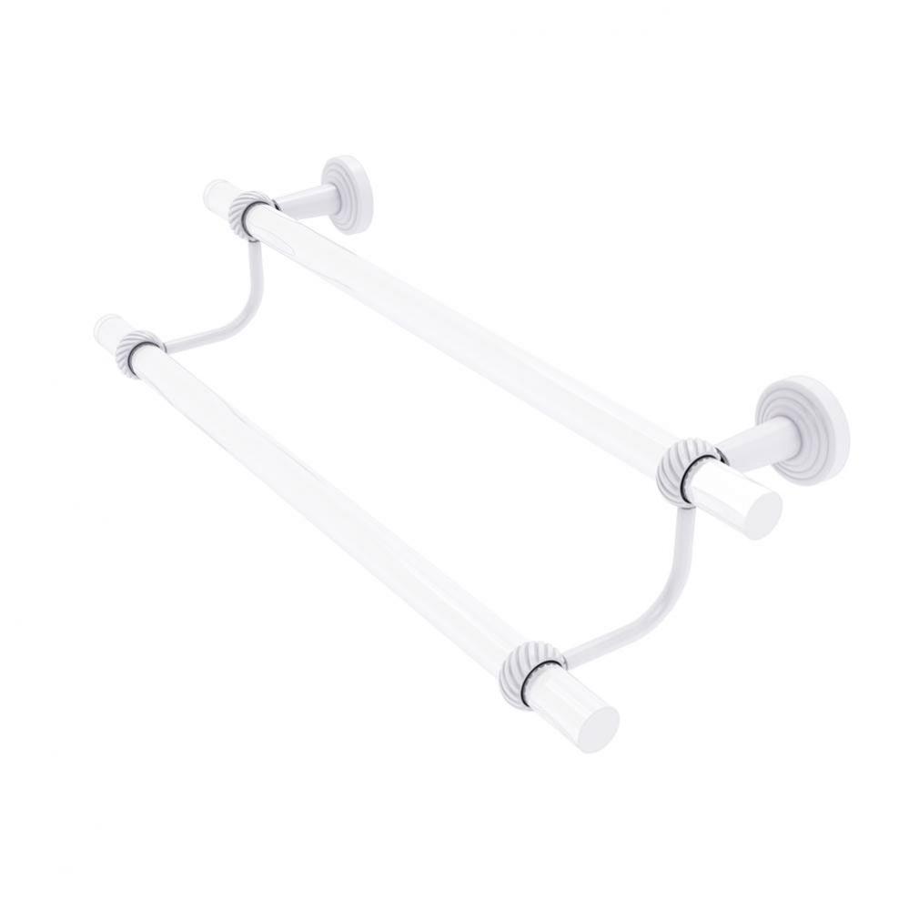 Pacific Beach Collection 30 Inch Double Towel Bar with Twisted Accents
