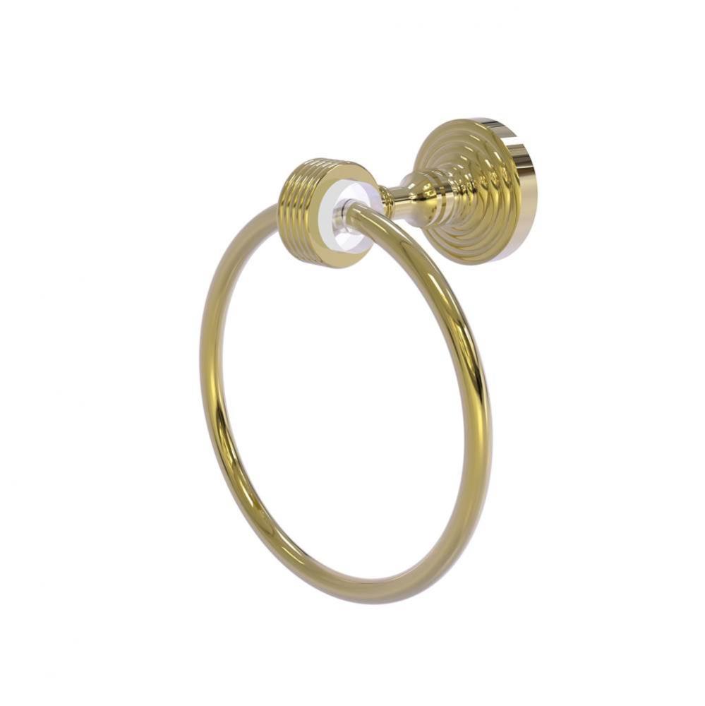 Pacific Grove Collection Towel Ring with Groovy Accents