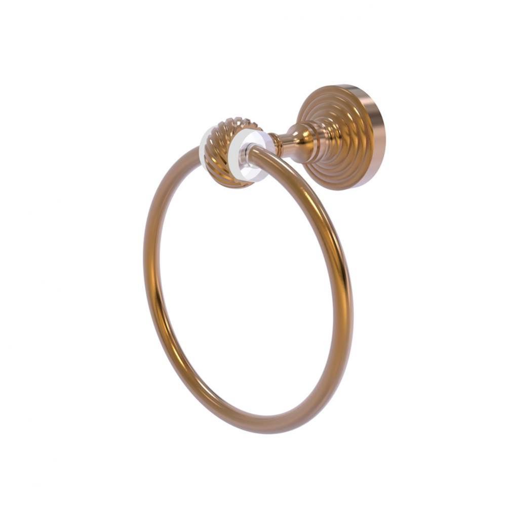 Pacific Grove Collection Towel Ring with Twisted Accents