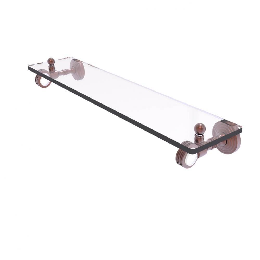 Pacific Grove Collection 22 Inch Glass Shelf with Dotted Accents