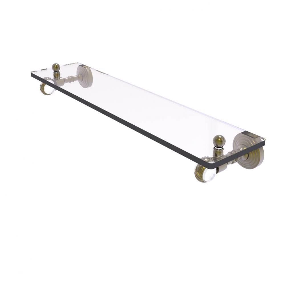 Pacific Grove Collection 22 Inch Glass Shelf with Twisted Accents