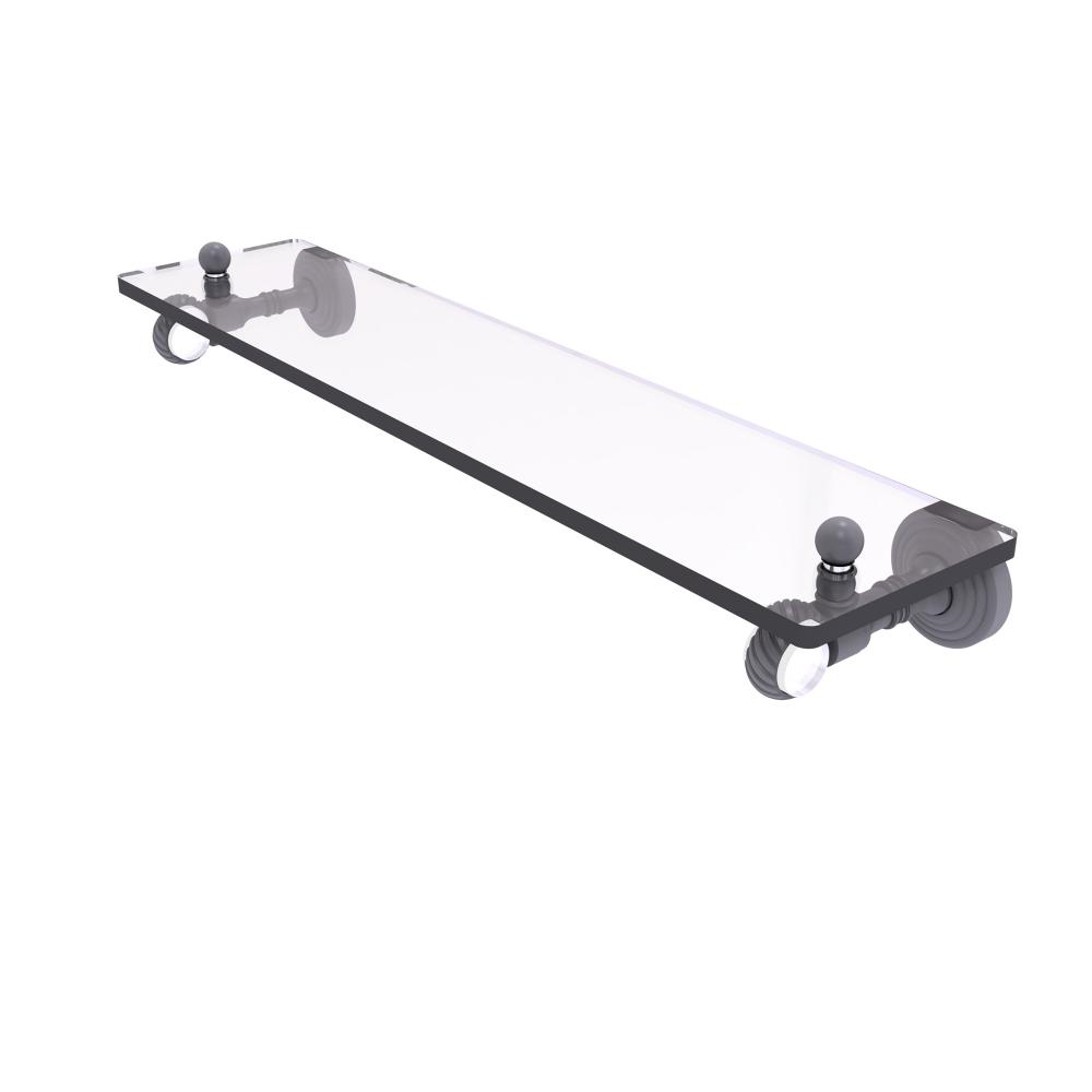 Pacific Grove Collection 22 Inch Glass Shelf with Twisted Accents