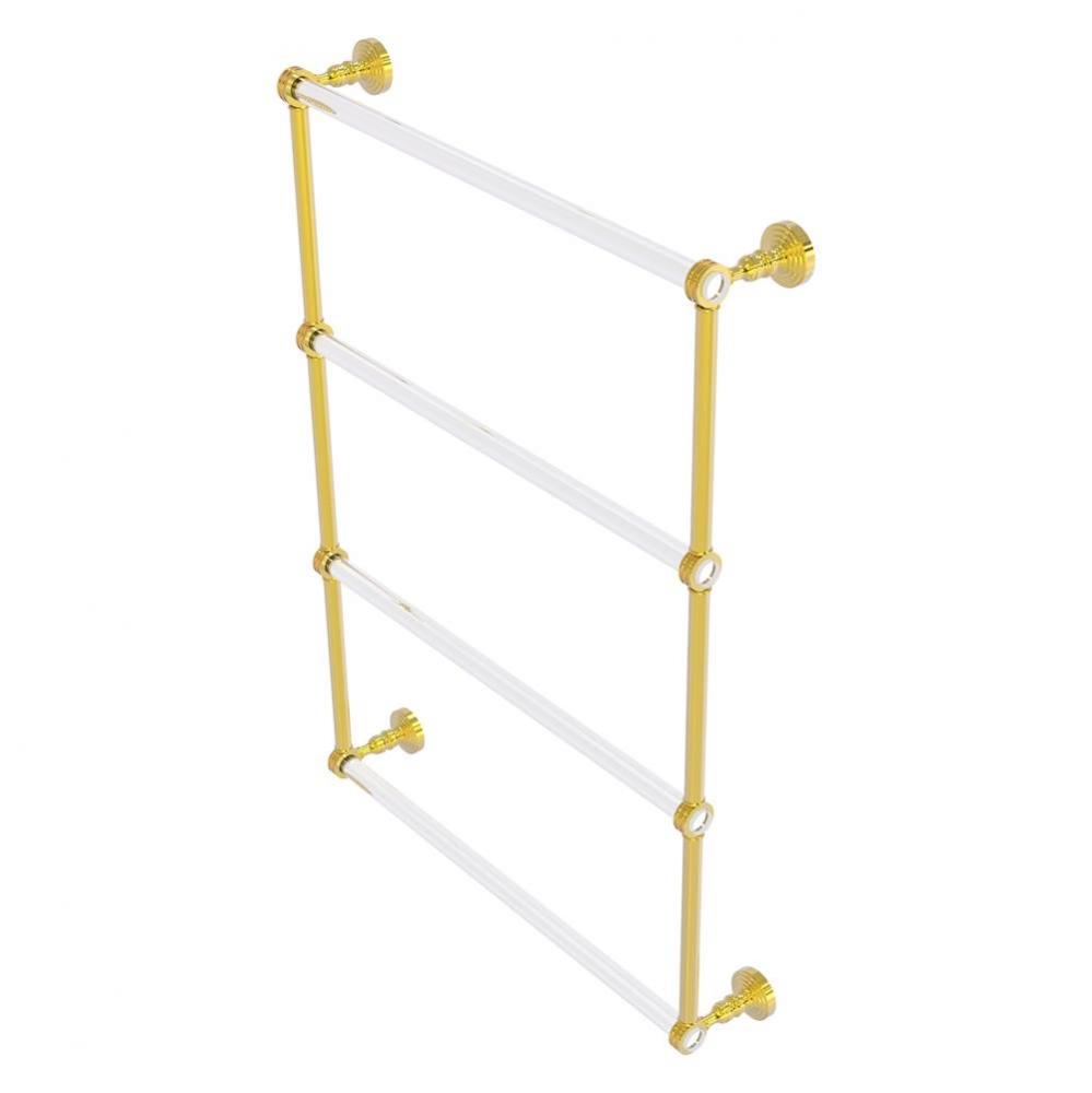 Pacific Grove Collection 4 Tier 24 Inch Ladder Towel Bar with Dotted Accents - Polished Brass