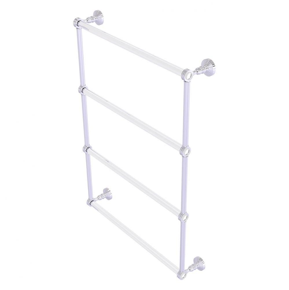 Pacific Grove Collection 4 Tier 24 Inch Ladder Towel Bar with Dotted Accents - Polished Chrome