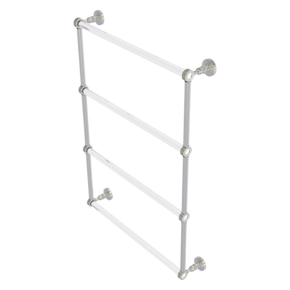 Pacific Grove Collection 4 Tier 24 Inch Ladder Towel Bar with Dotted Accents - Satin Nickel