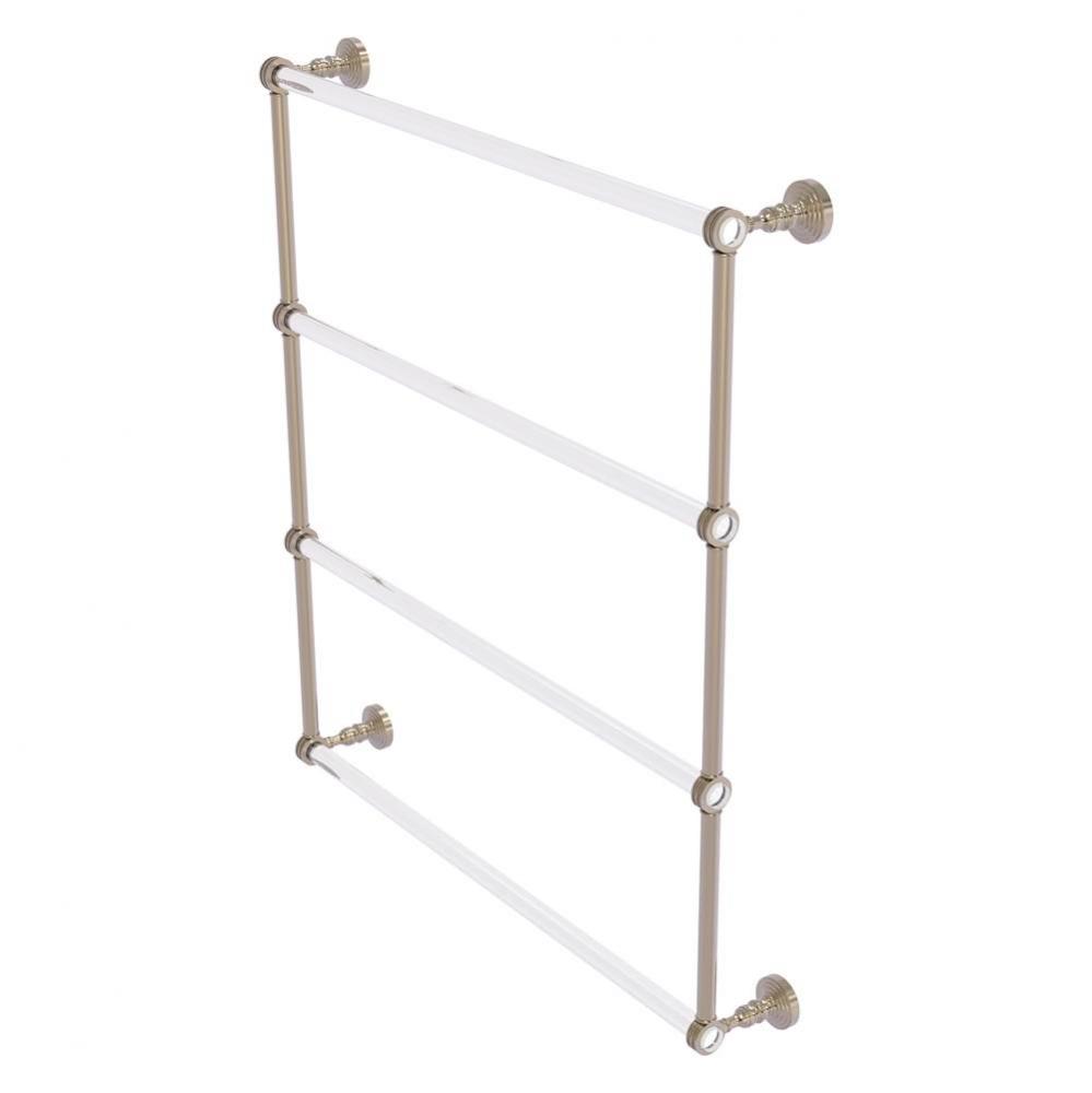 Pacific Grove Collection 4 Tier 30 Inch Ladder Towel Bar with Dotted Accents - Antique Pewter