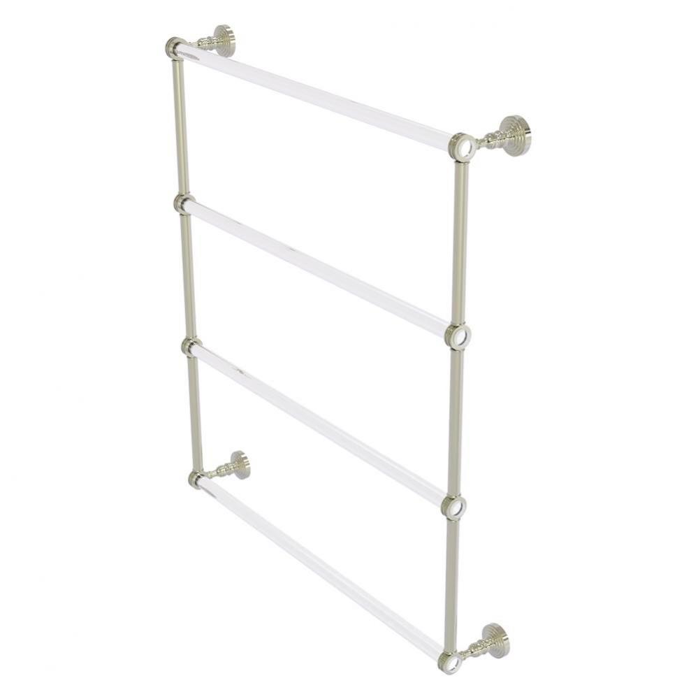 Pacific Grove Collection 4 Tier 30 Inch Ladder Towel Bar with Dotted Accents - Polished Nickel