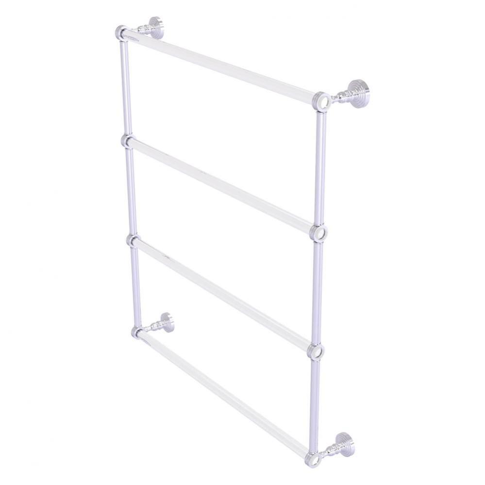Pacific Grove Collection 4 Tier 30 Inch Ladder Towel Bar with Dotted Accents - Satin Chrome