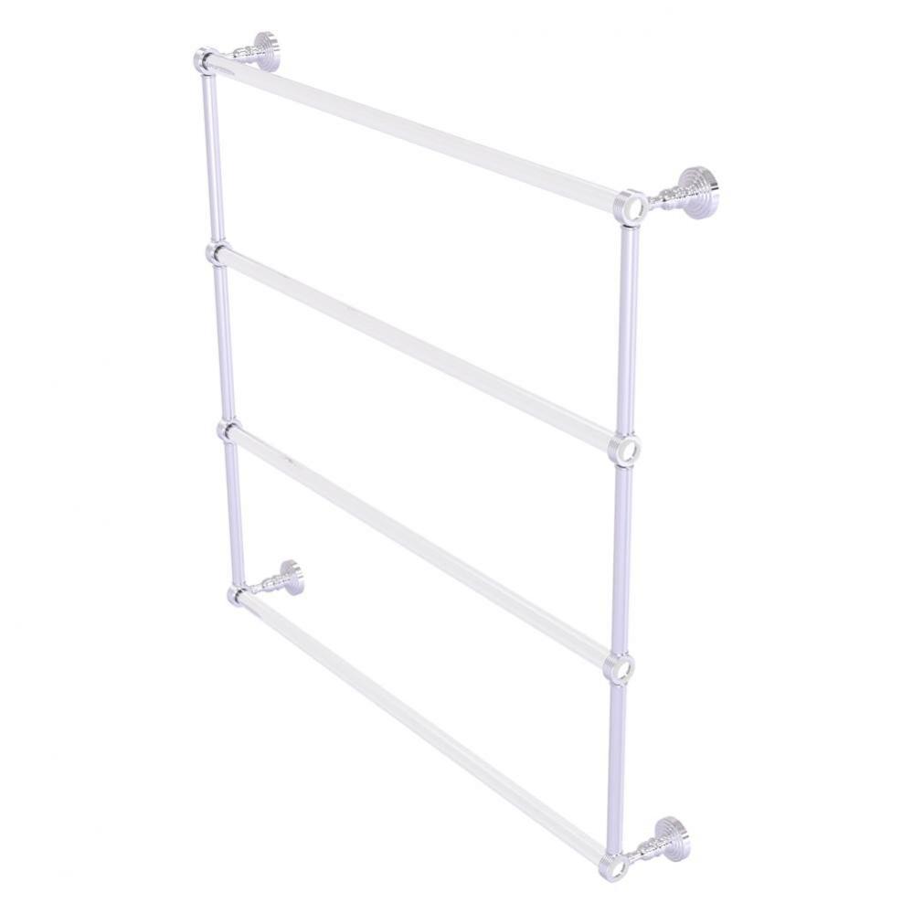 Pacific Grove Collection 4 Tier 36 Inch Ladder Towel Bar with Grooved Accents - Polished Chrome