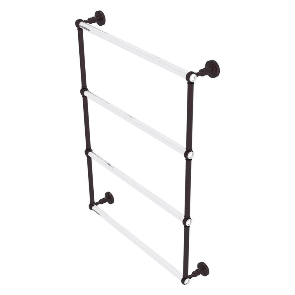 Pacific Grove Collection 4 Tier 24 Inch Ladder Towel Bar with Twisted Accents - Antique Bronze