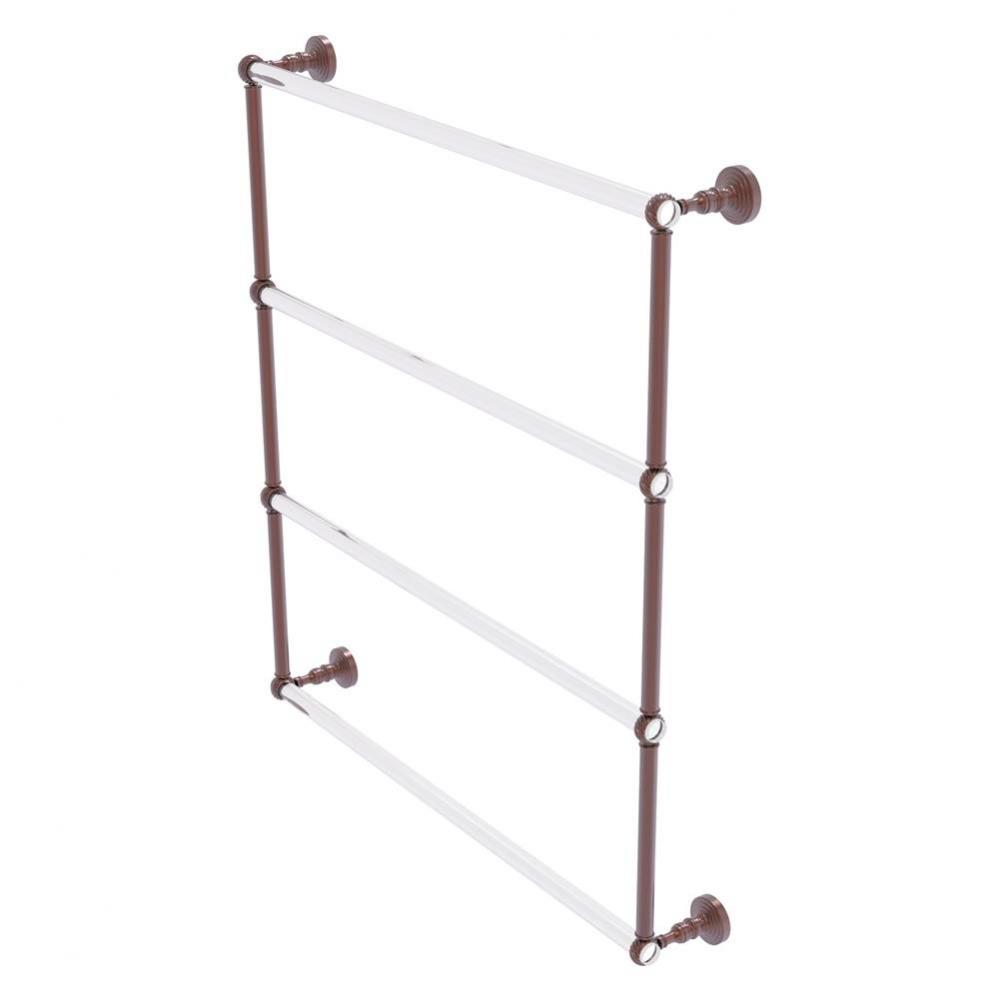 Pacific Grove Collection 4 Tier 30 Inch Ladder Towel Bar with Twisted Accents - Antique Copper