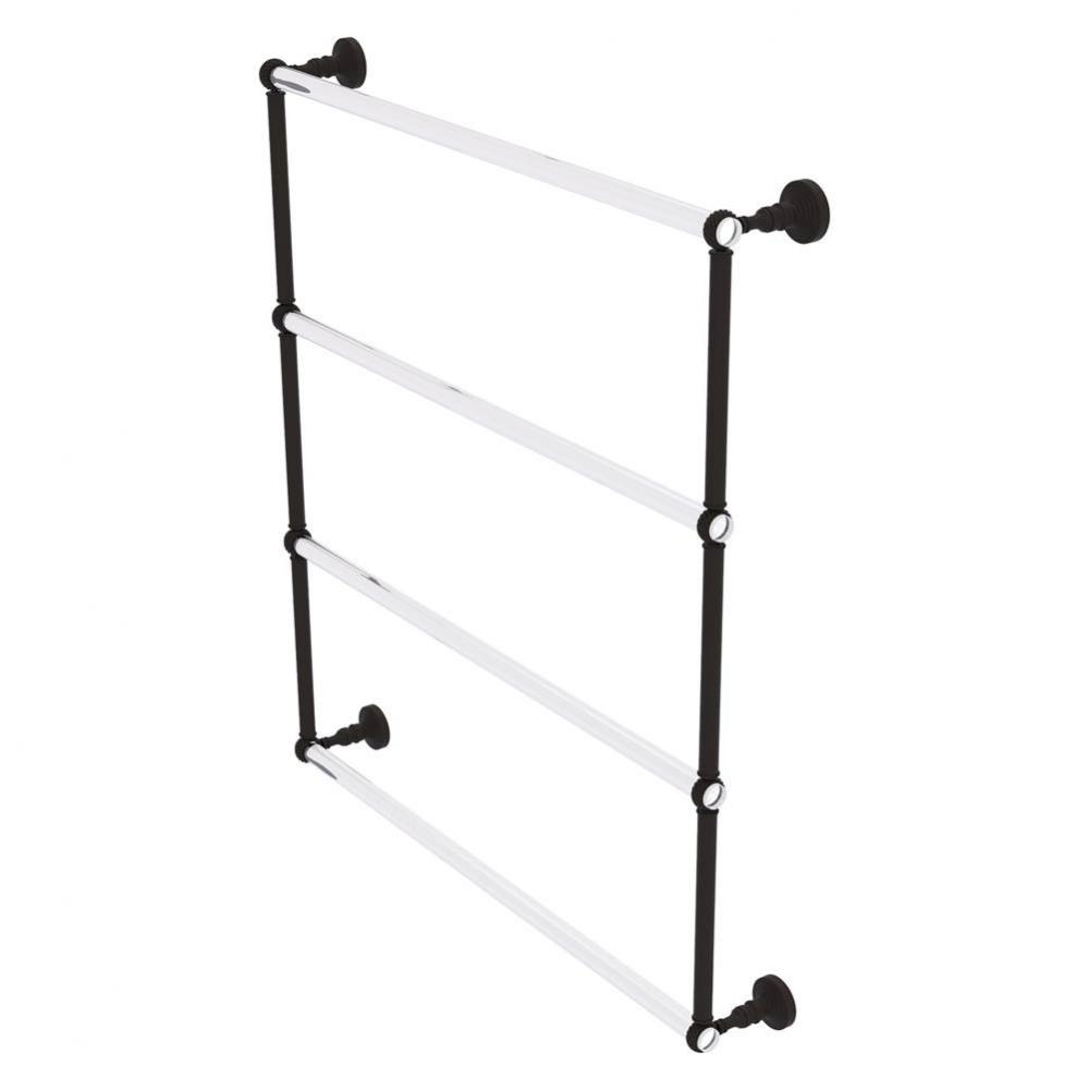 Pacific Grove Collection 4 Tier 30 Inch Ladder Towel Bar with Twisted Accents - Oil Rubbed Bronze