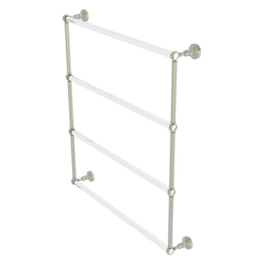 Pacific Grove Collection 4 Tier 30 Inch Ladder Towel Bar with Twisted Accents - Polished Nickel