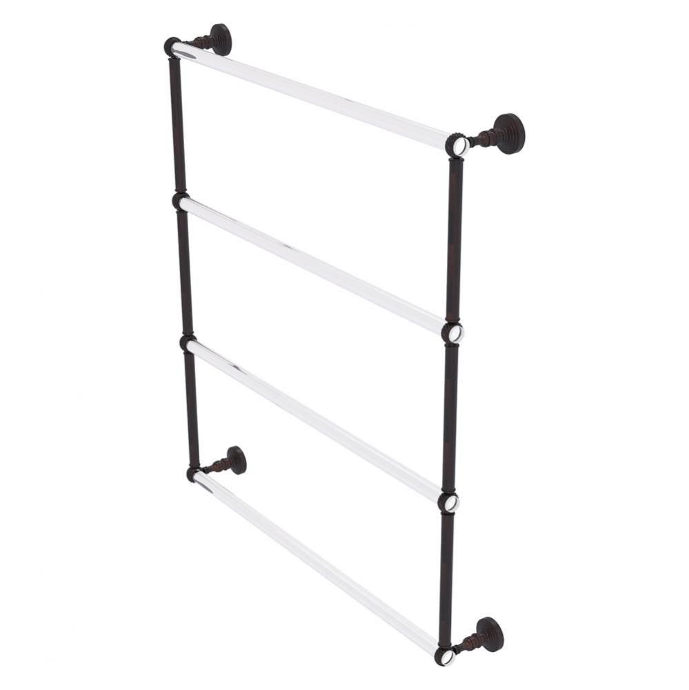 Pacific Grove Collection 4 Tier 30 Inch Ladder Towel Bar with Twisted Accents - Venetian Bronze