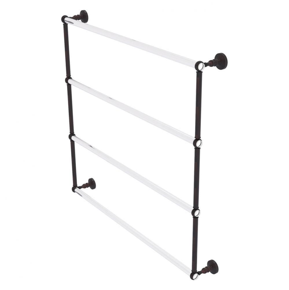 Pacific Grove Collection 4 Tier 36 Inch Ladder Towel Bar with Twisted Accents - Venetian Bronze