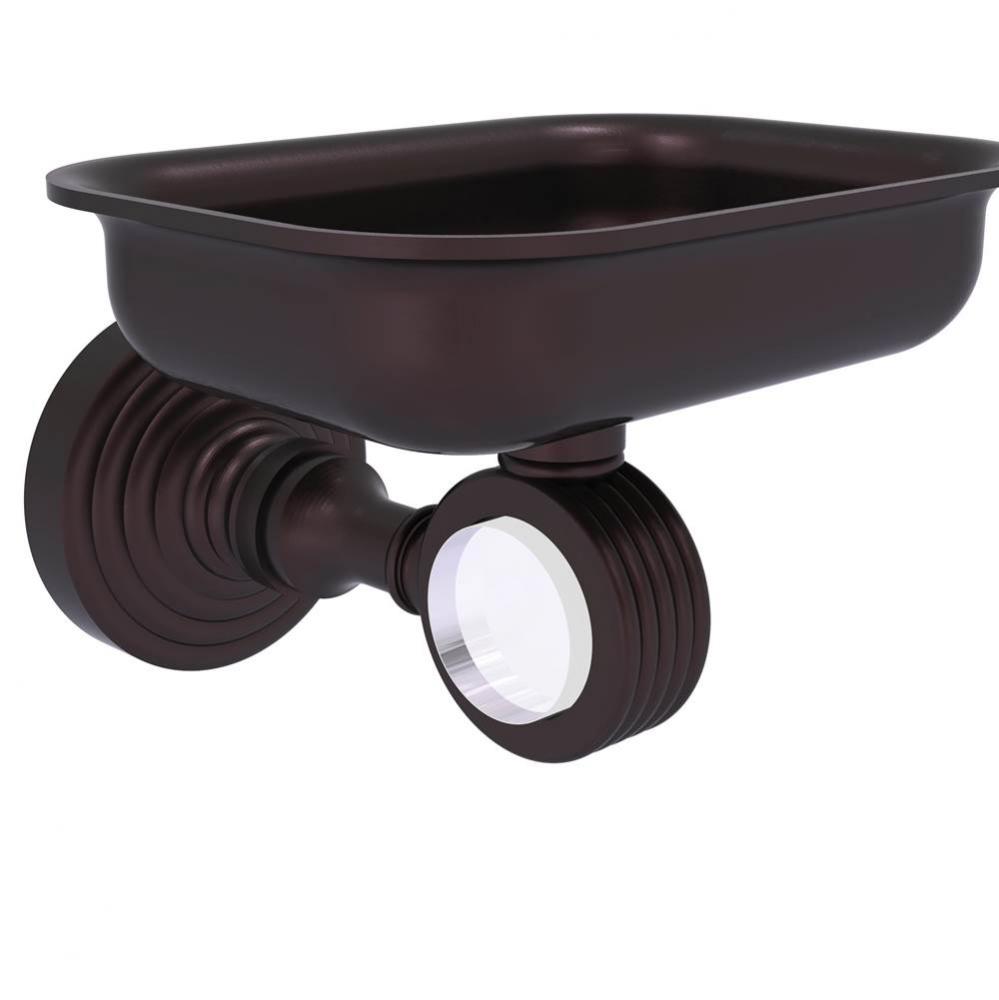 Pacific Grove Collection Wall Mounted Soap Dish Holder with Groovy Accents