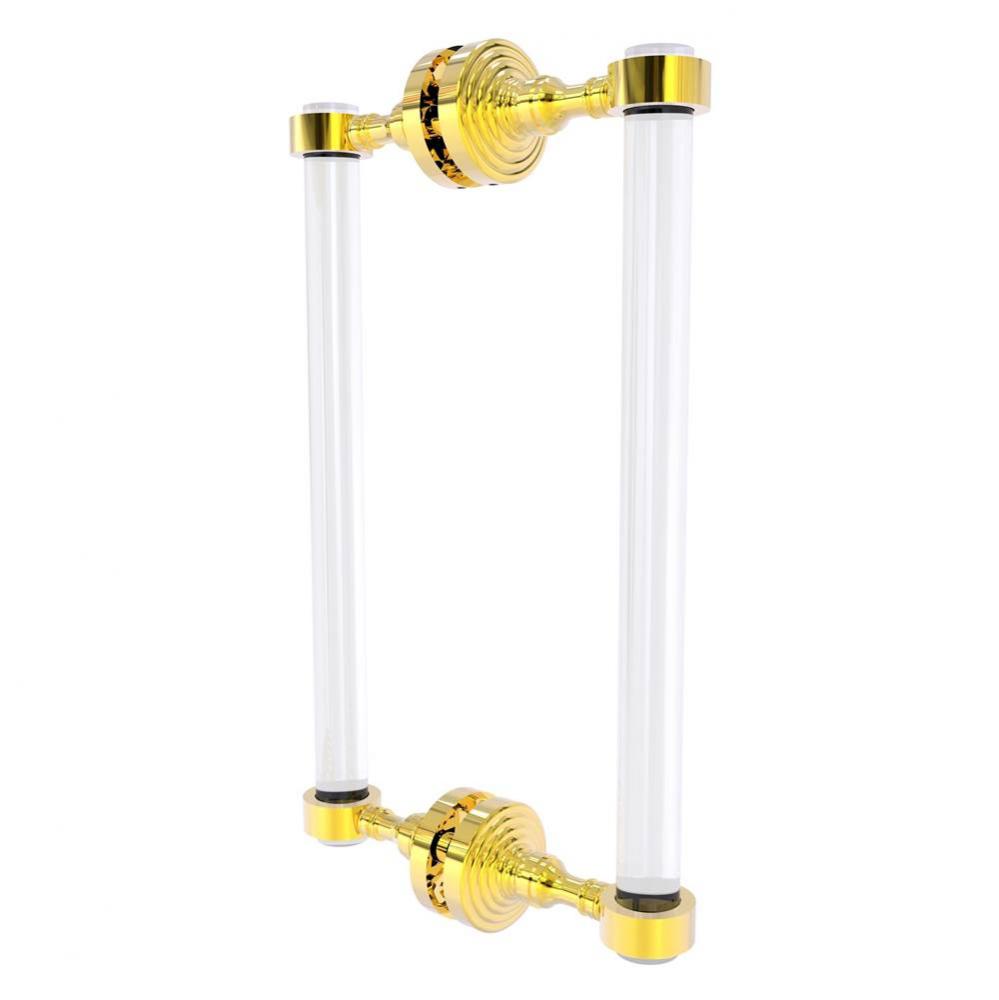 Pacific Grove Collection 12 Inch Back to Back Shower Door Pull - Polished Brass