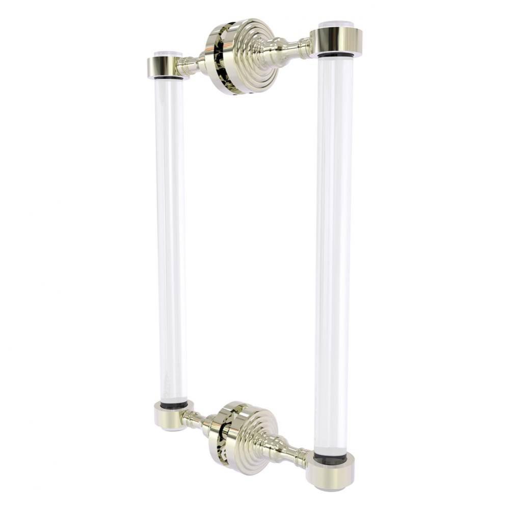 Pacific Grove Collection 12 Inch Back to Back Shower Door Pull - Polished Nickel