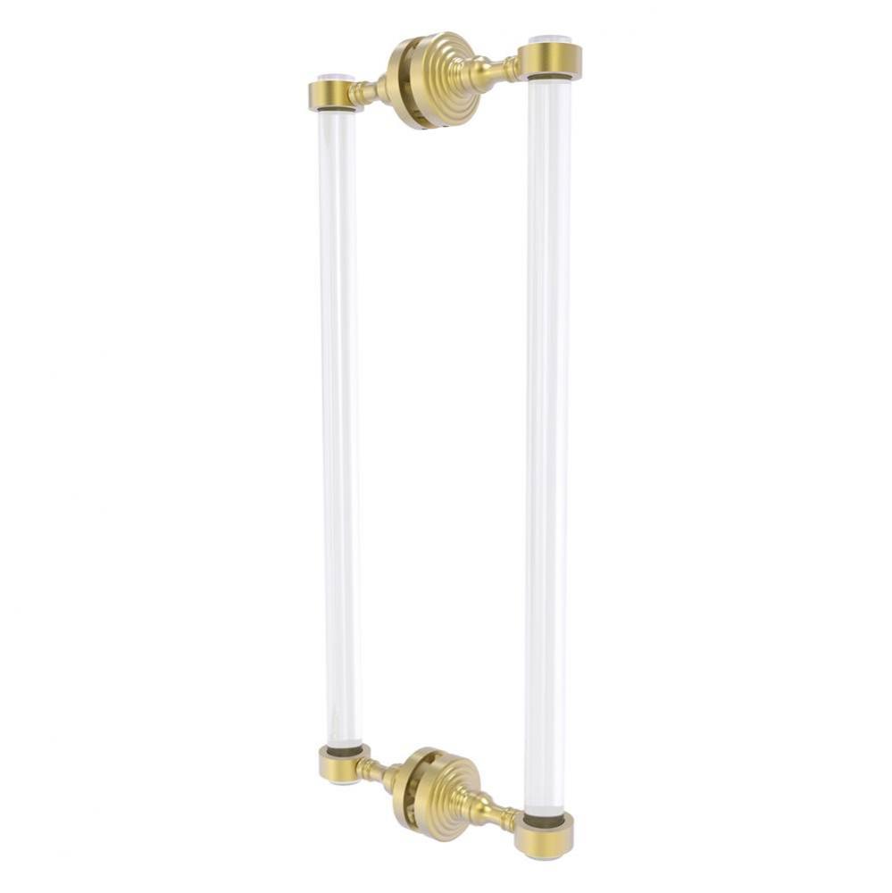 Pacific Grove Collection 18 Inch Back to Back Shower Door Pull - Satin Brass