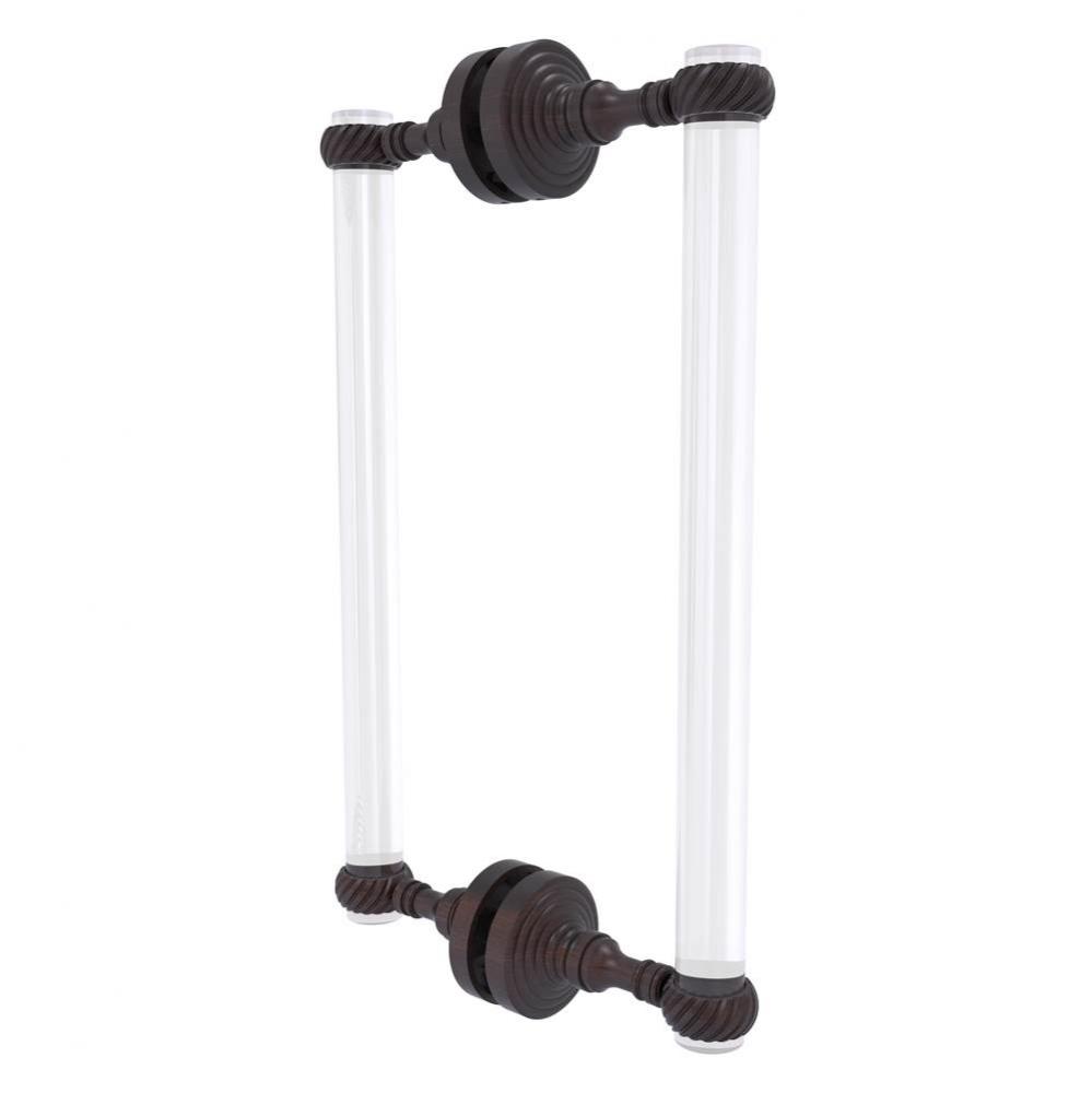 Pacific Grove Collection 12 Inch Back to Back Shower Door Pull with Twisted Accents - Venetian Bro