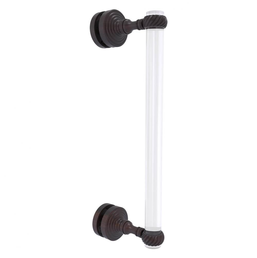 Pacific Grove Collection 12 Inch Single Side Shower Door Pull with Twisted Accents - Venetian Bron